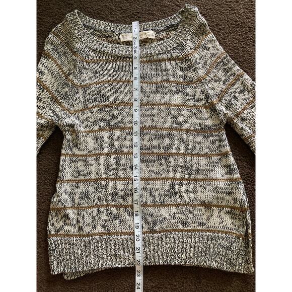 Zara Knit Black/White/Gold Sweater Sz Small - Picture 7 of 10